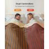 imageElectric Heated Throw Blanket Queen Size 84quotX90quot Heating Bed Blankets with 10 Heating Levels 10h Auto Off 2 Temperature Controllers Soft Flannel Warm Electric Blanket with OverHeated Protection