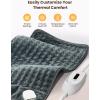 imageHeating Pad for Back Pain and Period Cramps FSA HSA Eligible 12quotx 24quot Large Electric Heating Pad for Cramps Muscle Aches Arthritis Shoulder 2H Auto Shut Off Machine Washable Moist and DryGray