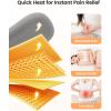 imageHeating Pad for Period Cramps Fast Heating with 6 Heat Levels and 6 Massage Modes Portable Menstrual Heating Pad Belly Period Massager for Women and Girls PinkBlack1800mah