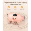 imageHeating Pad for Period Cramps Fast Heating with 6 Heat Levels and 6 Massage Modes Portable Menstrual Heating Pad Belly Period Massager for Women and Girls PinkPink1800mah