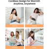 imageHeating Pad for Period Cramps Fast Heating with 6 Heat Levels and 6 Massage Modes Portable Menstrual Heating Pad Belly Period Massager for Women and Girls PinkBlack1800mah
