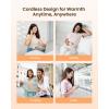imageHeating Pad for Period Cramps Fast Heating with 6 Heat Levels and 6 Massage Modes Portable Menstrual Heating Pad Belly Period Massager for Women and Girls PinkPink1800mah