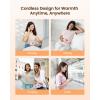 imageHeating Pad for Period Cramps Fast Heating with 6 Heat Levels and 6 Massage Modes Portable Menstrual Heating Pad Belly Period Massager for Women and Girls PinkPink2500mah