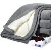 imageElectric Heated Throw Blanket Queen Size 84quotX90quot Heating Bed Blankets with 10 Heating Levels 10h Auto Off 2 Temperature Controllers Soft Flannel Warm Electric Blanket with OverHeated Protection