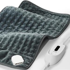 imageHeating Pad for Back Pain and Period Cramps FSA HSA Eligible 12quotx 24quot Large Electric Heating Pad for Cramps Muscle Aches Arthritis Shoulder 2H Auto Shut Off Machine Washable Moist and DryGray