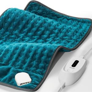 imageHeating Pad for Back Pain and Period Cramps FSA HSA Eligible 12quotx 24quot Large Electric Heating Pad for Cramps Muscle Aches Arthritis Shoulder 2H Auto Shut Off Machine Washable Moist and DrySapphire Blue