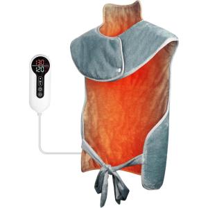 imageWeighted Heating Pad for Neck and Shoulders and Back 25lb Electric Heat Pad for Pain Relief Shoulder Heating Pad with 5 Heat Settings 4 Timer Settings Valentines Day Gifts UL CE Certification2437 Inch