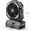 image8 Portable Rechargeable Fan Battery Operated Camping Fan with 27H Work Hours Remote Auto Oscillation Timer Hook for RV Tent Hurricane Emergency OrangeBlack