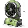 image8 Portable Rechargeable Fan Battery Operated Camping Fan with 27H Work Hours Remote Auto Oscillation Timer Hook for RV Tent Hurricane Emergency OrangeGreen