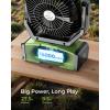 image8 Portable Rechargeable Fan Battery Operated Camping Fan with 27H Work Hours Remote Auto Oscillation Timer Hook for RV Tent Hurricane Emergency OrangeGreen