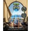 image8 Portable Rechargeable Fan Battery Operated Camping Fan with 27H Work Hours Remote Auto Oscillation Timer Hook for RV Tent Hurricane Emergency OrangeGreen