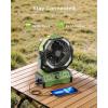 image8 Portable Rechargeable Fan Battery Operated Camping Fan with 27H Work Hours Remote Auto Oscillation Timer Hook for RV Tent Hurricane Emergency OrangeGreen