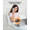 imageHeating Pad for Period Cramps Fast Heating with 6 Heat Levels and 6 Massage Modes Portable Cordless Menstrual Heating Pad Back or Belly Period Massager for Women and Girls Black