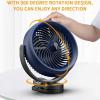imageKoonie 10000mAh Battery Operated Misting Fan with Clip 8Inch Mist Fan for Desk Detachable Battery 3 Speeds 2 Mist Modes with 200ml Tank 48 Hours Working Time for Home Stroller Office and OutdoorBlue