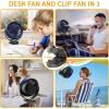 imageKoonie 10000mAh Battery Operated Misting Fan with Clip 8Inch Mist Fan for Desk Detachable Battery 3 Speeds 2 Mist Modes with 200ml Tank 48 Hours Working Time for Home Stroller Office and OutdoorBlue