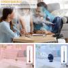 imageKoonie 10000mAh Battery Operated Misting Fan with Clip 8Inch Mist Fan for Desk Detachable Battery 3 Speeds 2 Mist Modes with 200ml Tank 48 Hours Working Time for Home Stroller Office and OutdoorBlue