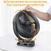 imageKoonie 10000mAh Battery Operated Misting Fan with Clip 8Inch Mist Fan for Desk Detachable Battery 3 Speeds 2 Mist Modes with 200ml Tank 48 Hours Working Time for Home Stroller Office and OutdoorBlack