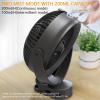 imageKoonie 10000mAh Battery Operated Misting Fan with Clip 8Inch Mist Fan for Desk Detachable Battery 3 Speeds 2 Mist Modes with 200ml Tank 48 Hours Working Time for Home Stroller Office and OutdoorBlack