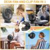 imageKoonie 10000mAh Battery Operated Misting Fan with Clip 8Inch Mist Fan for Desk Detachable Battery 3 Speeds 2 Mist Modes with 200ml Tank 48 Hours Working Time for Home Stroller Office and OutdoorBlack