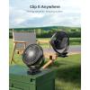 imageKoonie 10000mAh Clip on Fan Rechargeable 8Inch Battery Operated Desk Fan USB Fan 4 Speeds Strong Airflow Sturdy Clamp for Golf Cart Office Desk Outdoor Travel Camping Tent Gym TreadmillBlackBlack