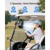 imageKoonie 10000mAh Clip on Fan Rechargeable 8Inch Battery Operated Desk Fan USB Fan 4 Speeds Strong Airflow Sturdy Clamp for Golf Cart Office Desk Outdoor Travel Camping Tent Gym TreadmillBlackGloss Black with Mist