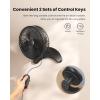 imageKoonie 12 Inch Wall Mount Fan Quiet Wall Fan with Timer 98ft Wired Remote 80 Oscillation 100 Adjustable 3 Speeds High Velocity for RV Bedroom Kitchen Office GarageBlack Fan