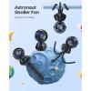 imageKoonie Astronaut Portable Stroller Fan BabySafe Clipon with Detachable Flexible Tripod Rechargeable BatteryOperated 3Speeds 270 Rotation  Ideal for Car Seats Cribs Treadmills TravelAstronautblack