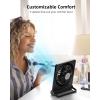 imageKoonie Portable Desk Fan 3520hrs Battery Operated Small USB Fan with Ultra Quiet 220 Tilt Folding Rechargeable Personal Fan with 3 Speeds Strong Wind for Home Office Desktop WhiteBlack