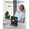 imageKoonie Portable Desk Fan 3520hrs Battery Operated Small USB Fan with Ultra Quiet 220 Tilt Folding Rechargeable Personal Fan with 3 Speeds Strong Wind for Home Office Desktop WhiteBlack