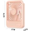 imageKoonie Portable Desk Fan 3520hrs Battery Operated Small USB Fan with Ultra Quiet 220 Tilt Folding Rechargeable Personal Fan with 3 Speeds Strong Wind for Home Office Desktop WhiteMini Pink