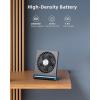 imageKoonie Portable Desk Fan 3520hrs Battery Operated Small USB Fan with Ultra Quiet 220 Tilt Folding Rechargeable Personal Fan with 3 Speeds Strong Wind for Home Office Desktop WhiteBlack