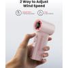 imageKoonie Portable Handheld Fan Battery Operated Fan with Base 8 Hours Digital Display 5 Speeds 90 Ajustable Rechargeable Mini Fan for Outdoor Indoor PinkPink