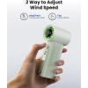 imageKoonie Portable Handheld Fan Battery Operated Fan with Base 8 Hours Digital Display 5 Speeds 90 Ajustable Rechargeable Mini Fan for Outdoor Indoor PinkGreen