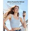 imageKoonie Portable Handheld Fan Battery Operated Fan with Base 8 Hours Digital Display 5 Speeds 90 Ajustable Rechargeable Mini Fan for Outdoor Indoor PinkBlack