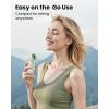 imageKoonie Portable Handheld Fan Battery Operated Fan with Base 8 Hours Digital Display 5 Speeds 90 Ajustable Rechargeable Mini Fan for Outdoor Indoor PinkGreen