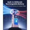 imageKoonie Portable Handheld Fan Battery Operated Fan with Base 8 Hours Digital Display 5 Speeds 90 Ajustable Rechargeable Mini Fan for Outdoor Indoor PinkPink