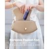 imageKoonie Portable Handheld Fan Foldable Mini Hand Held Fan Small Pocket Fan Battery Operated Fan with 8 Working Hours for Women Outdoor Pinkpurple