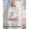 imageKoonie Portable Mini Handheld Personal Fan Powerful 3 Speeds Small Desk Fan with LED Light Cute Design Eyelash Makeup Battery USB Rechargeable for Stylish Women Girls Kids Indoor Outdoor PinkPink3