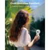 imageKoonie Portable Mini Handheld Personal Fan Powerful 3 Speeds Small Desk Fan with LED Light Cute Design Eyelash Makeup Battery USB Rechargeable for Stylish Women Girls Kids Indoor Outdoor Pinkwhite1