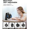 imageKoonie USB Clip on Fan Strong Wind Ultra Quiet Small Desk Fan with Strong Clamp More Than 360 Adjustable 3 Speeds USBC Corded Powered Mini Personal Fan for Home Office Desktop BlackMetallic Black