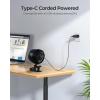 imageKoonie USB Clip on Fan Strong Wind Ultra Quiet Small Desk Fan with Strong Clamp More Than 360 Adjustable 3 Speeds USBC Corded Powered Mini Personal Fan for Home Office Desktop BlackBlack