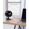 imageKoonie USB Clip on Fan Strong Wind Ultra Quiet Small Desk Fan with Strong Clamp More Than 360 Adjustable 3 Speeds USBC Corded Powered Mini Personal Fan for Home Office Desktop BlackBlack