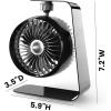 imageKoonie USB Clip on Fan Strong Wind Ultra Quiet Small Desk Fan with Strong Clamp More Than 360 Adjustable 3 Speeds USBC Corded Powered Mini Personal Fan for Home Office Desktop BlackMetallic Black
