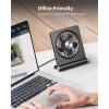 imageKoonie USB Fan Strong Wind Ultra Quiet Small Desk Fan 220 Tilt Folding 3 Speeds Adjustable USBC Powered Personal Fan for Home Office Desktop Pink NO BATTERYBlack