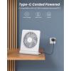 imageKoonie USB Fan Strong Wind Ultra Quiet Small Desk Fan 220 Tilt Folding 3 Speeds Adjustable USBC Powered Personal Fan for Home Office Desktop Pink NO BATTERYWhite
