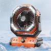 image8 Portable Rechargeable Fan Battery Operated Camping Fan with 27H Work Hours Remote Auto Oscillation Timer Hook for RV Tent Hurricane Emergency OrangeOrange