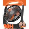 image8 Portable Rechargeable Fan Battery Operated Camping Fan with 27H Work Hours Remote Auto Oscillation Timer Hook for RV Tent Hurricane Emergency OrangeBlackOrange