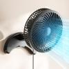 imageKoonie 12 Inch Wall Mount Fan Quiet Wall Fan with Timer 98ft Wired Remote 80 Oscillation 100 Adjustable 3 Speeds High Velocity for RV Bedroom Kitchen Office GarageBlack Fan