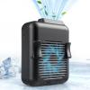 imageKoonie Portable Mini Waist Belt Fan Rechargeable 23h Use Time 5100RPM Strong Airflow with 3 Speed Levels Handsfree Necklace Fan for Blue Collar Weeding Personal Under Shirt Cooling for Outdoor6000mAh
