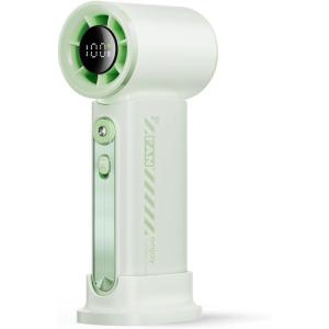 imageKoonie Portable Handheld Fan Battery Operated Fan with Base 8 Hours Digital Display 5 Speeds 90 Ajustable Rechargeable Mini Fan for Outdoor Indoor PinkGreen